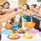 48 Pcs 7 Inch Colored Paper Plates Colorful Disposable Party Plates Multicolor Dessert Cake Plates Decoration for Birthday Baby Shower Graduation Party Supplies